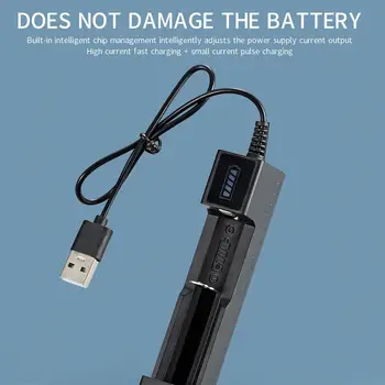 Зарядное устройство 18650 | Инструмент для зарядки аккумулятора через USB с одним слотом | Универсальные интеллектуальные вентиляторы малого размера